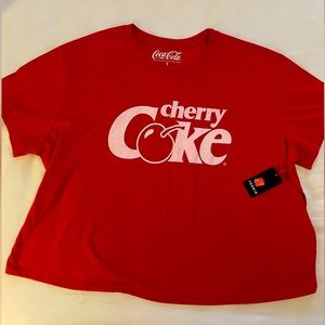 Cherry coke crop top